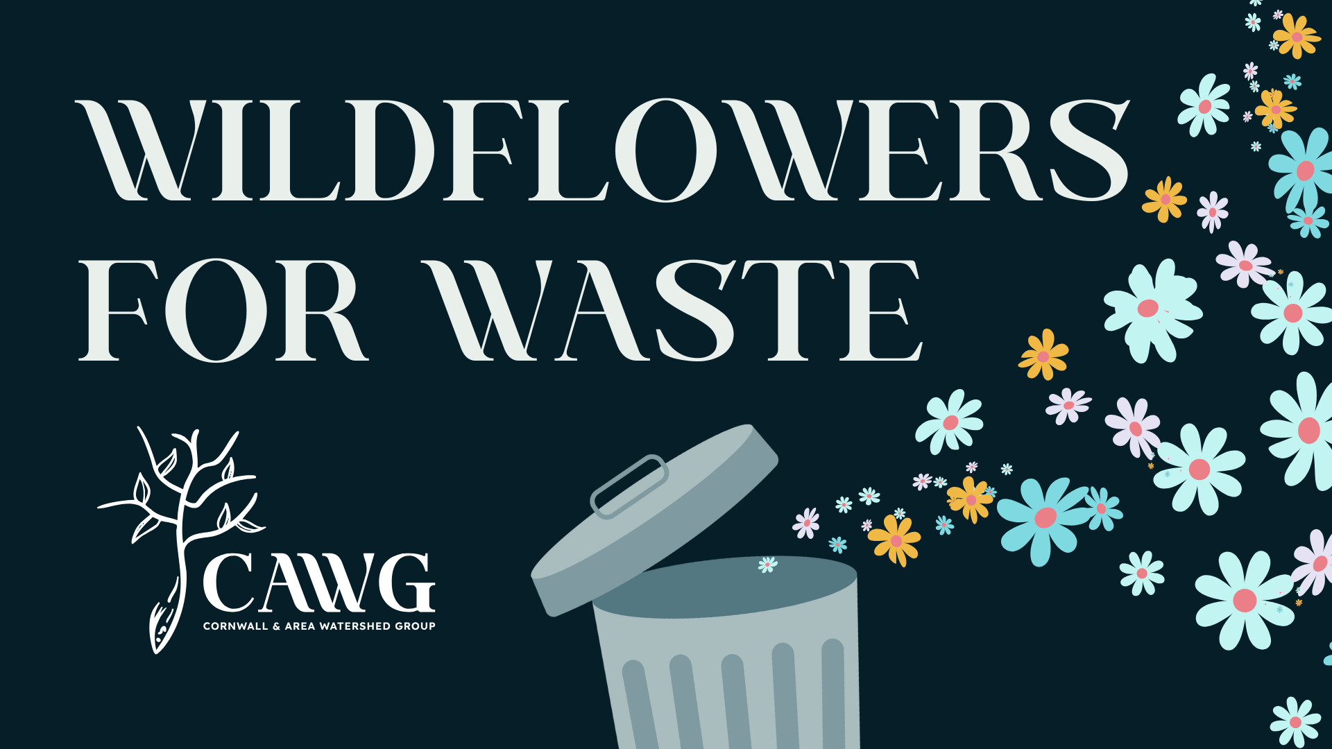 Wildflowers for Waste Hyde Creek Cleanup Logo